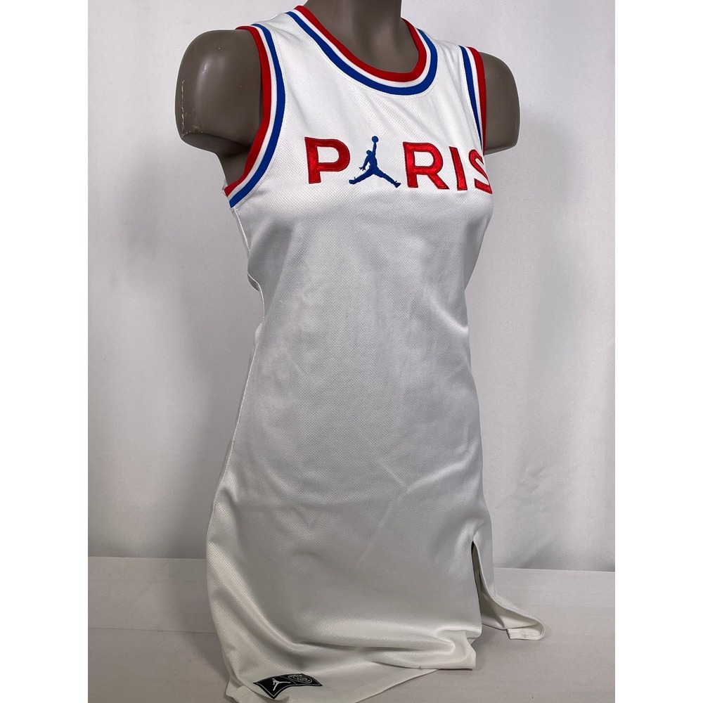 Paris Saint Germain Air Jordan White Red Blue Dress Jersey Women's MEDIUM - Picture 12 of 16